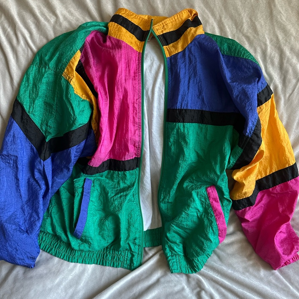Vintage Color Blocked windbreaker